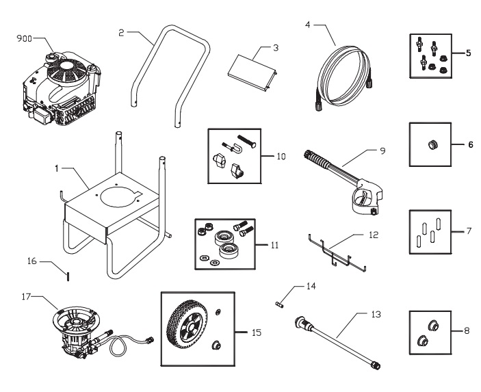 GENERAC 1793-0 parts breakdown